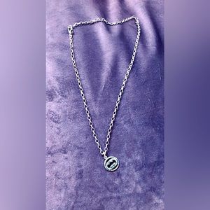GUCCI Sterling Silver Interlocking G Necklace